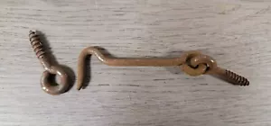 Vintage 3 Zoll Haken und Ösen Riegel Schloss Tor Schuppen Kabinentür - Bild 1 von 4