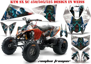 KIT GRÁFICO DE DECORACIÓN DE CARRERAS AMR ATV KTM 450 505 525 SX XC ZOMBIE TROOPER B - Imagen 1 de 2