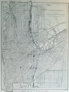 Antique 1917 Atlas City Map Newark, NJ, New Jersey & Naples, Italy World War I - Picture 1 of 13