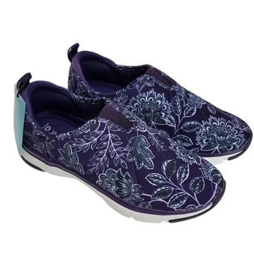 Tênis acolchoado Vera Bradley feminino 6 nuvem slip-on conforto roxo floral - Imagem 1 de 4
