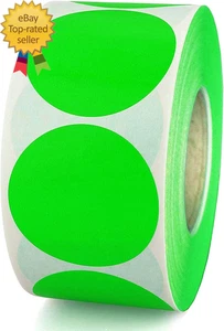 2 Inch Target Label Sticker Shooting Paster Merry Chritmas Green round Circle Do - Picture 1 of 5