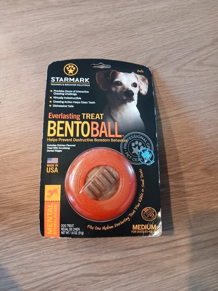 Starmark Everlasting Treat Bento Ball Juguete Estimulado Resistente para Perros - Mediano (debajo Foto 1 de 2