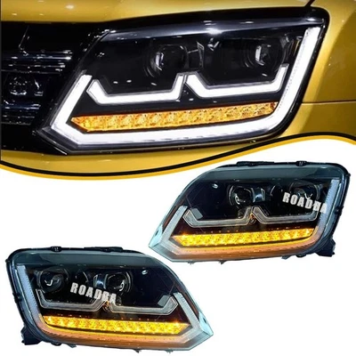 Conjunto de 2 faros LED para VW Amarok 2010-2021 2022 DRL lámpara de giro secuencial Foto 1 de 4