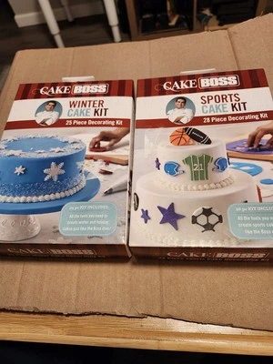 Cake Boss Decorating Kits Lot of 2 Winter 25 Pieces Sports 28 Pieces  - Image 1 of 4