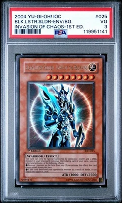 PSA 3 1ST EDITION Black Luster Soldier Envoy of the Beginning IOC-025 YUGIOH - Image 1 of 2
