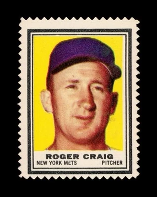 Juego de estampillas Topps 1962-Break Roger Craig *GMCARDS* Foto 1 de 2