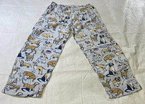 Pyjama Damen L Hund müde Boyfriend Flanell Pyjamahose Lounge 100% Baumwolle - Bild 1 von 8