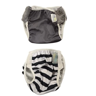 Комплект из 2 многоразовых плавательных подгузников GroVia на защелке | размер 1 и размер 2 - Изображение 1 из 4