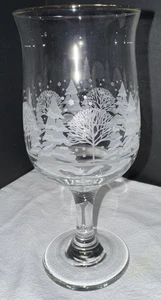Copas de vidrio soplado a mano Frosty Pines Libbey reemplazos Winter Wonderland - Imagen 1 de 6