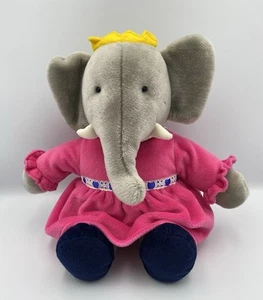 Vintage Babar Nursery Elephant Queen Celeste Plush Stuffed Animal 1989 Gund 16" - Picture 1 of 10