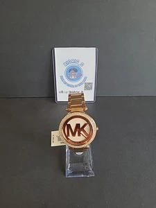 Michael Kors MK5865 Parker 39mm Rose Gold MK Logo Dial Fashion Women's Watch - Picture 1 of 8