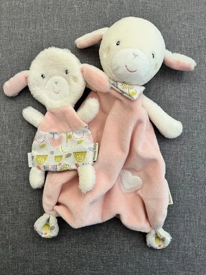 Beauty Baby Schmusetuch Schaf rosa Schnuffeltuch Lamm + Knistertuch Lamm neuw. - Bild 1 von 2