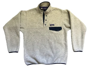 Pullover polar Patagonia Synchilla para hombre XS USADO EN EXCELENTE ESTADO beige y azul - Imagen 1 de 11