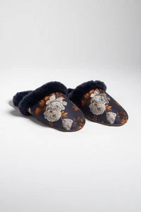 Johnny Was Marine Jacquard Pantolette Slipper JWS25424-9 - Bild 1 von 10