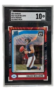2024 Donruss Caleb Williams #327 Optic Preview Red Wave Prizm (RC) SGC 10 GM - Bild 1 von 3