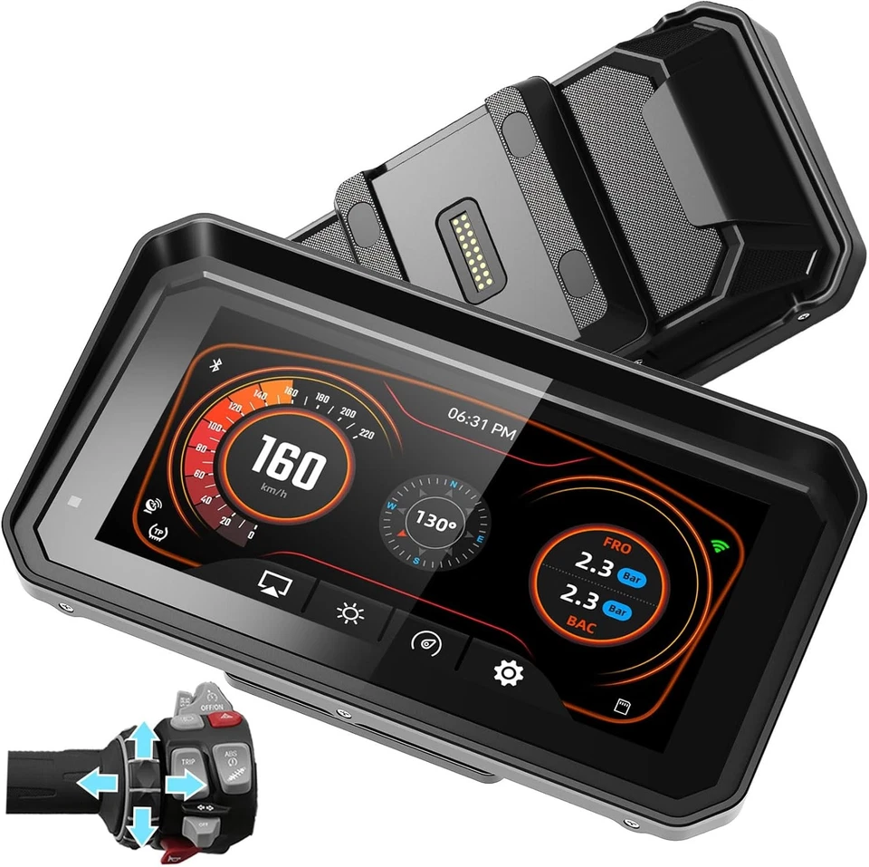6" BMW Motorcycle CarPlay Android Auto IP67 Waterproof GPS Navigation Bluetooth - Image 1 of 4