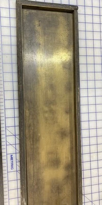 Vintage BRASS TYPE TRAY GALLEY Great for display letterpress printing Linotype - Image 1 of 4