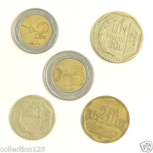 Peru coins set of 7 pieces 1993-2007 Used - Picture 1 of 2