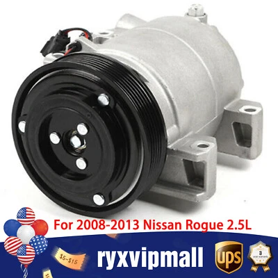 AC Compressor For Nissan Rogue 2.5L 2008 2009 2010 2011 2012 2013 CO 11200C - Imagem 1 de 4