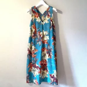 45R / 45rpm Cotton Long Dress Floral pattern Sleeveless Used - Picture 1 of 6