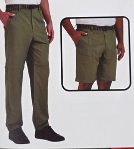 Gerry Men's Relaxed Fit Convertible Pants Tan 40x34 40x32 40x30 Green 34x30 - Picture 1 of 13