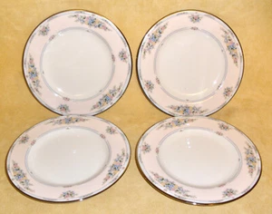 Set of 4 Gorham Weddington 6 1/4" Bread Plates w/ Platinum Trim & Sticker - Picture 1 of 5