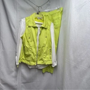 Chico's limettengrünes Damen Weste und Hose Set - Bild 1 von 11