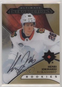 2018 Ultimate Collection Introductions Gold Henri Jokiharju #UI-5 Rookie Auto RC