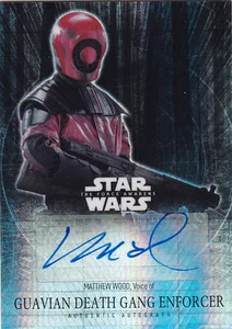 Topps Chrome Star Wars Force Awakens 2016 Guavia Death Gang Enforcer automático/50 - Imagen 1 de 1
