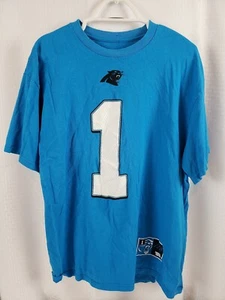 Men's Carolina Panthers Cam Newton Blue Jersey Shirt by Majestic Size XL - Picture 1 of 7