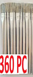 360 Piece 3/8 in. Horsehair Bristle Acid Shop Hobby Brushes Glue Oil Flux - Picture 1 of 3