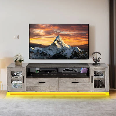 LED TV Stand with Power Outlet for 50-75" TV Entertainment Center Media Console - Image 1 of 4
