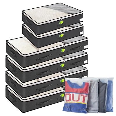 🎁 6-Pack Lightweight Underbed Storage Bags 🛏️ Foldable Organizer Gift Set - Image 1 of 4