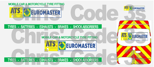 Code 3 Adhesive Vinyl Decals Suit Oxford Diecast 1 76 vans ATS Euromaster