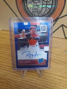 2022 Optic Choice Riley Adams Autograph 89/99 Blue Mojo Rated Rookie Washington - Picture 1 of 2