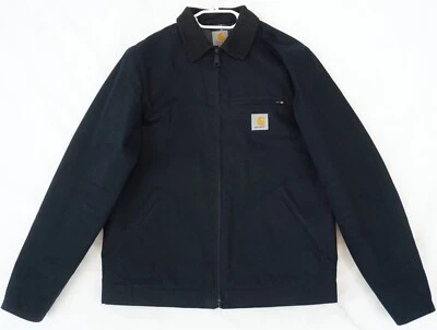 Chaqueta Carhartt Detroit Negra Denim Azteca Manta Forrada Para Hombre Talla M - Imagen 1 de 4