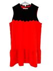 Victoria Beckman Target Flounce Ruffle Hem Dress Plus Size 2X Orange Black