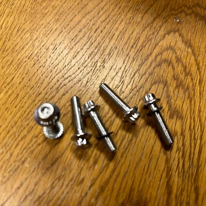 5 pcs Work Wheels Genuine Assembly Bolts 7 MM 30 MM Long Chrome Finish - Picture 1 of 4