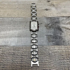 Lucian Piccard Watch LP Quartz Stainless Steel Womens Small Square For Repair - Picture 1 of 9