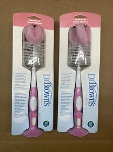 Dr. Brown's Bottle Brush Pink LOT OF 2 AC026 - Picture 1 of 4