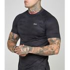 SikSilk Mens Gym Stretch Muscle Round Neck T-Shirt Sizes from S to 2XL