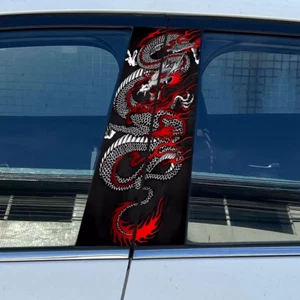JDM Samurai Dragon Car Stickers Auto Vinyl Sticker Decals B-Pillar Waterproof - Picture 1 of 9