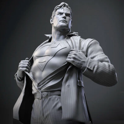 Superman 3D Print 1/8 1/6 Figure Model Kit Unpained Unassembled Garage Kits - Image 1 of 4