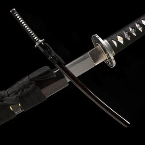Clay Tempered T10 Steel Katana Real Japanese Samurai Sword Battle Ready Sharp - Picture 1 of 15