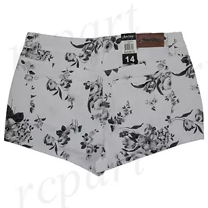 New Jeans Colony Women's Casual Jeans Shorts Summer White Floral 14 16 18 20 22 - Picture 1 of 2