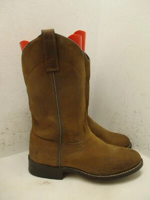 Laredo Brown Leather Roper Cowboy Boots Womens Size 7 M Style 6923 - Image 1 of 4