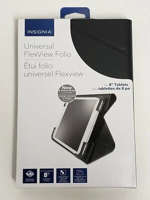 Insignia Folio Cover Case for 8" Tablets iPad Mini 2/3/4/5 Samsung Tab A 8'' - Image 1 of 4