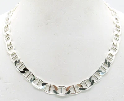 НОВАЯ ЦЕПОЧКА МОРЯКА ИЗ СТЕРЛИНГОВОГО СЕРЕБРА 925 ПРОБЫ С РОДИЕВЫМ ПОКРЫТИЕМ 30 ДЮЙМОВ ОГРАНКА БРИЛЛИАНТ Б/У В ОТЛИЧНОМ СОСТОЯНИИ - Изображение 1 из 4