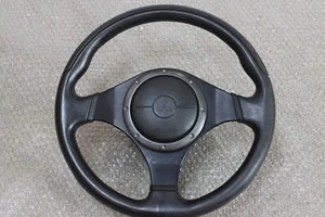 JDM MITSUBISHI LANCER EVOLUTION EVO 7 8 9 STEERING WHEEL OEM MOMO USED - Picture 1 of 9