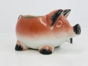Maceta de Cerdo Cerdito Pequeña 2.5" de Alto Japón Cerámica Decoración Granja Feliz LEER - Imagen 1 de 12